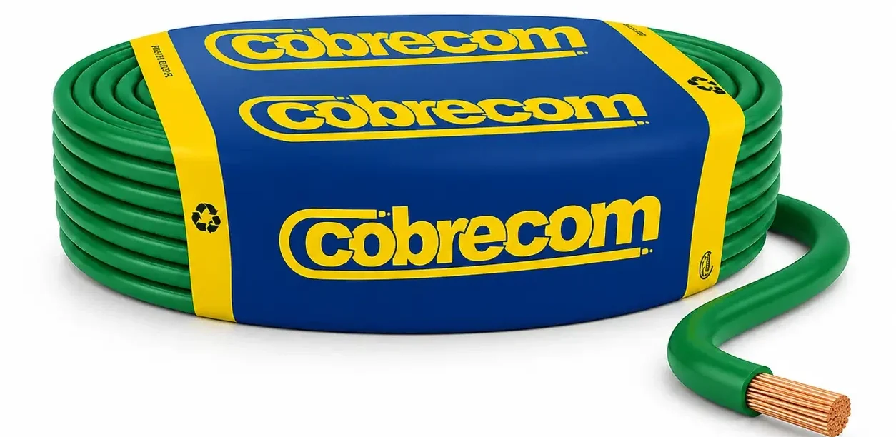 Bobinas de cabo flexivel de cobre Cobrecom para instalacao eletrica residencial em rolos de 100 metros certificados pelo Inmetro