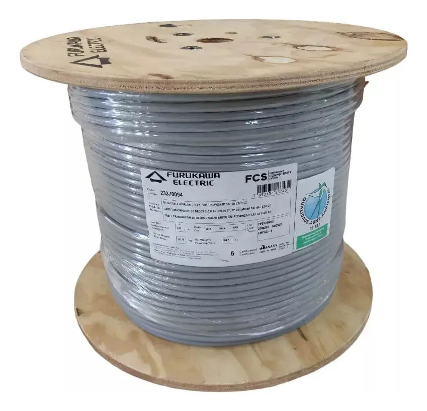 Rolo de 300 metros do cabo de rede cat6a