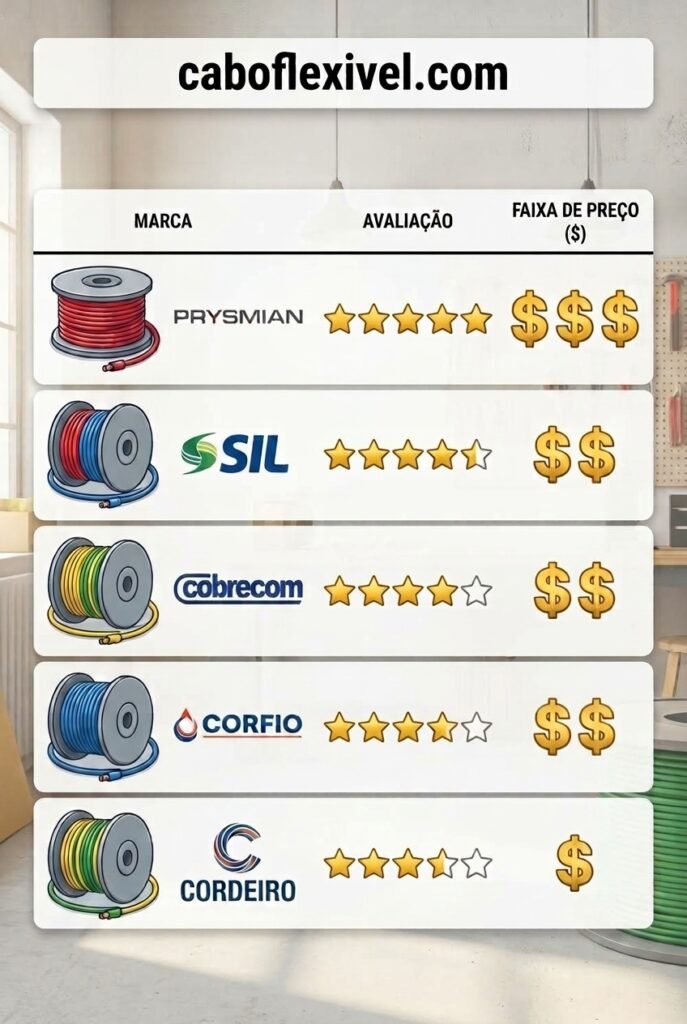 Figura ilustrativa da ordem de grandeza de Cabo Flexível 2 5mm 100 Metros Preço.